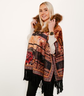 9169 Poncho naturaalse karvaga