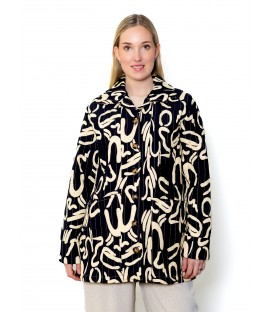 8144Tepitud riidest jakk