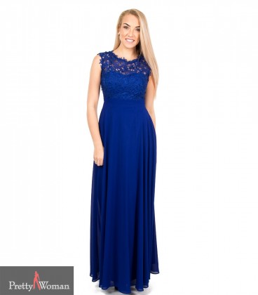 7016 Pitsilise ülaosaga pidulik sifoonkleit- elektrisinine