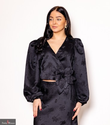 1186Jakk suure lillega-must