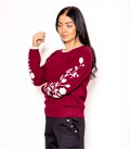 3013 Džemper varrukal lillemotiiv-bordoo